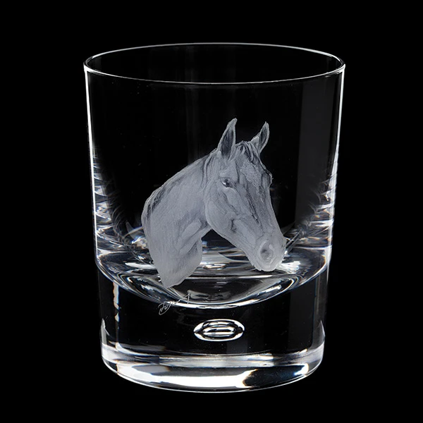 Hand Engraved Horse Tumbler 1 Hand Engraved Horse Tumbler
