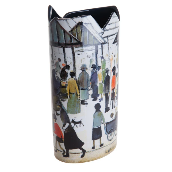 John Beswick Silhouette D'art Vase - Lowry - Market Scene 1 John Beswick Silhouette D'art Vase - Lowry - Market Scene