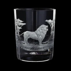 Hand Engraved Majestic Wildlife Lion Tumbler