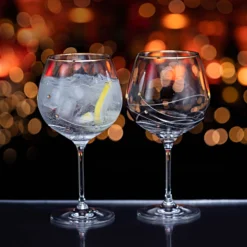 Glitz Gold Gin & Tonic Copa, Set Of 2 -The Clinksy Sales Store st3305 13 n p mood